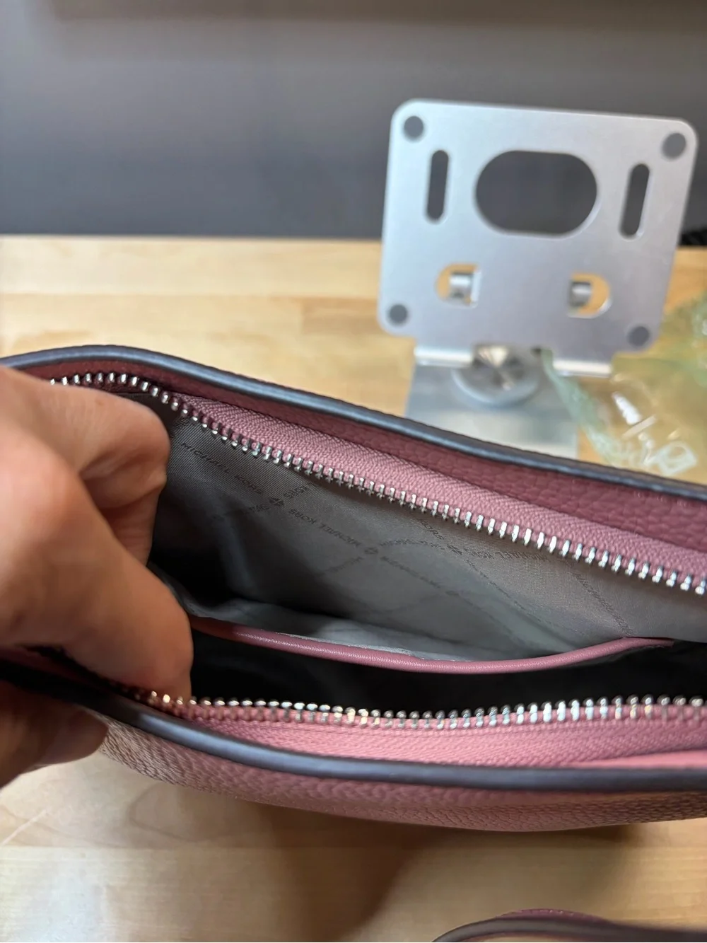 Michael Kors Kensington Dusty Rose Pebbled Leather Crossbody